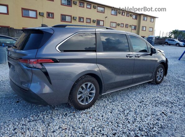 5TDKRKECXMS073909 2021 TOYOTA SIENNA Серый Задняя правая четверть