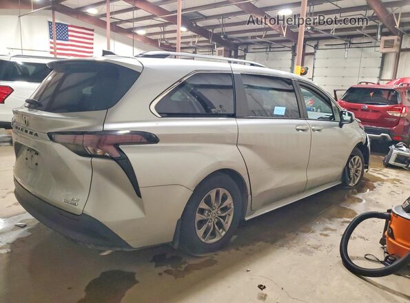 5TDKSKFC0PS100929 2023 TOYOTA SIENNA Серебряный Задняя правая четверть