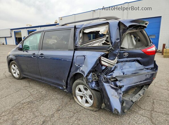 5TDKZ3DC1JS923607 2018 TOYOTA SIENNA Синий Задняя левая четверть