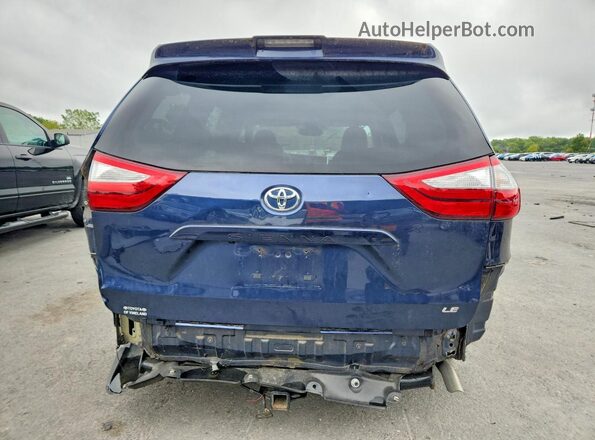 5TDKZ3DC6JS941178 2018 TOYOTA SIENNA Blue უკანა ხედი