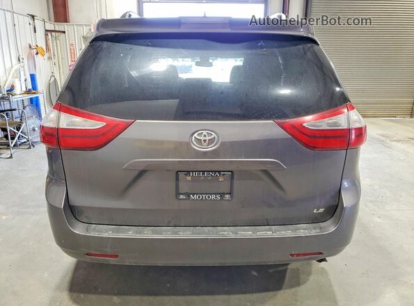 5TDKZ3DC9JS912516 2018 TOYOTA SIENNA Gray Rear view