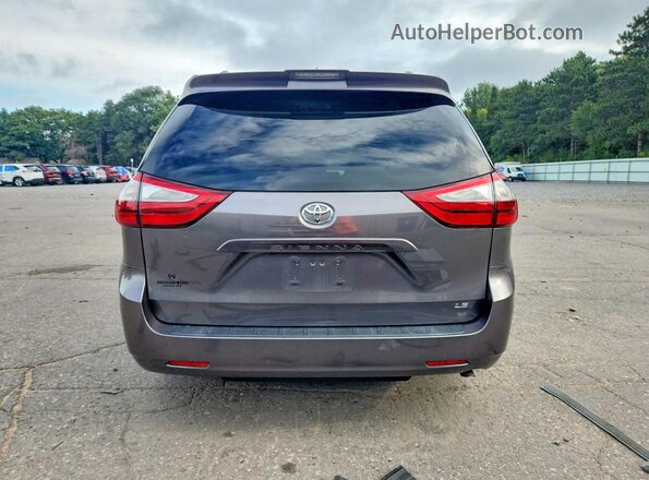 5TDKZ3DC9JS951042 2018 TOYOTA SIENNA Gray Widok z tyłu