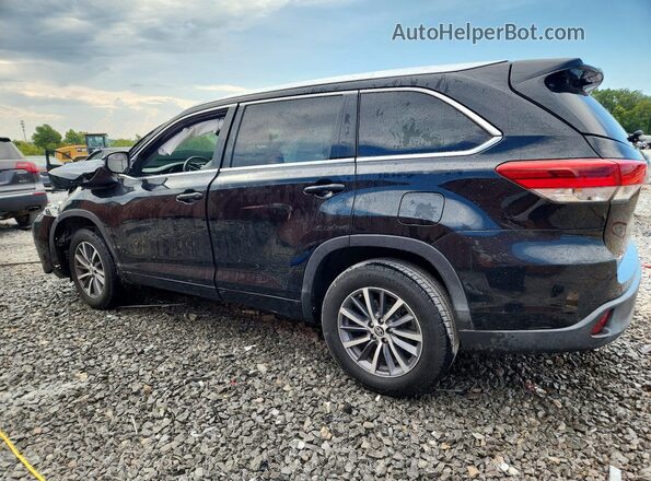 5TDKZRFH2JS545177 2018 TOYOTA HIGHLANDER Black Rear left