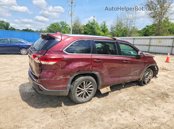 5TDKZRFH4HS204809 2017 TOYOTA HIGHLANDER Бордовый Задняя правая четверть