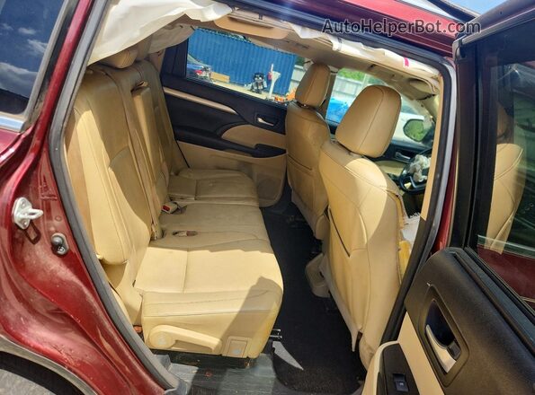 5TDKZRFH4HS204809 2017 TOYOTA HIGHLANDER Бордовый Вид задней части салона