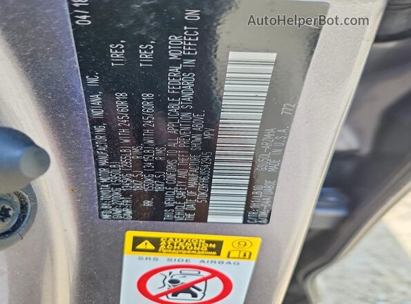5TDKZRFH6JS542945 2018 TOYOTA HIGHLANDER Charcoal VIN sticker view