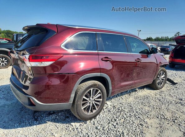5TDKZRFH8HS202142 2017 TOYOTA HIGHLANDER Maroon Tył prawy