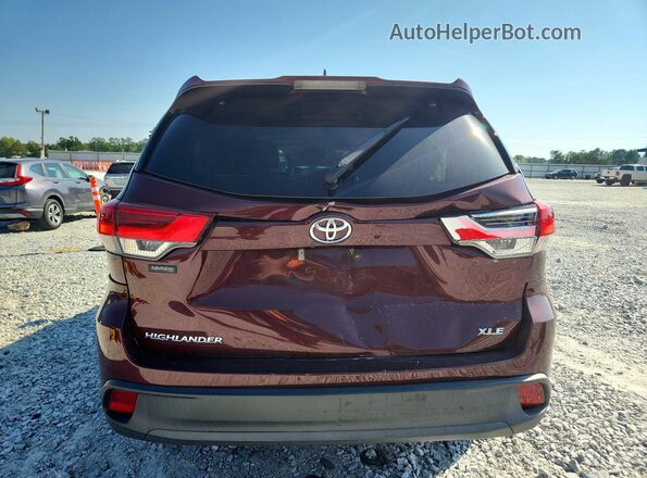 5TDKZRFH8HS202142 2017 TOYOTA HIGHLANDER Maroon Widok z tyłu