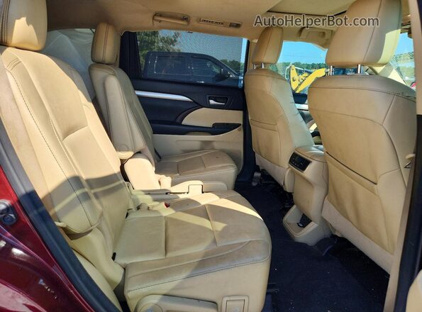 5TDKZRFH8HS202142 2017 TOYOTA HIGHLANDER Maroon Widok wnętrza z tyłu