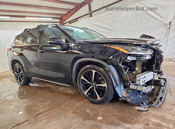 5TDLZRAH5NS110655 2022 TOYOTA HIGHLANDER Black Delantero derecho