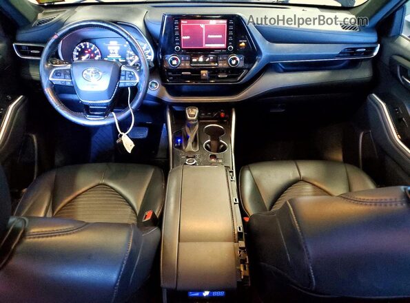 5TDLZRBHXMS119025 2021 TOYOTA HIGHLANDER Black Առջևի վահանակի տեսք