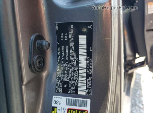 5TDXK3DCXGS702803 2016 TOYOTA SIENNA Серый Панорамный вид салона 360°