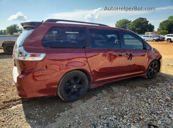 5TDXZ3DC6LS023617 2020 TOYOTA SIENNA Burgundy Rear right