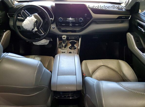 5TDYARAH7PS518607 2023 TOYOTA HIGHLANDER Silver წინა პანელის ხედი