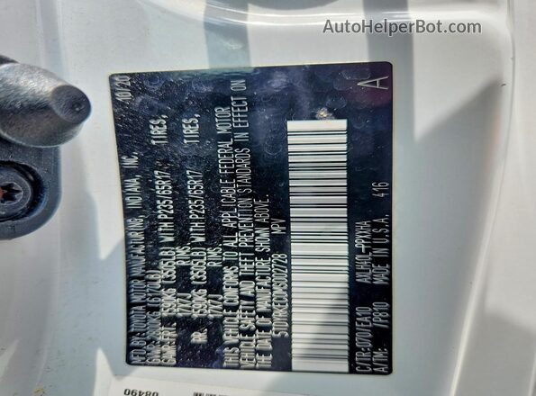 5TDYRKEC0MS002728 2021 TOYOTA SIENNA White Engine compartment view