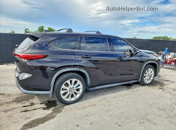 5TDYZRAHXLS000557 2020 TOYOTA HIGHLANDER Black Trasero derecho