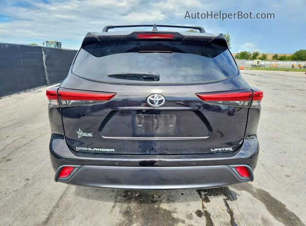 5TDYZRAHXLS000557 2020 TOYOTA HIGHLANDER Black Vista trasera