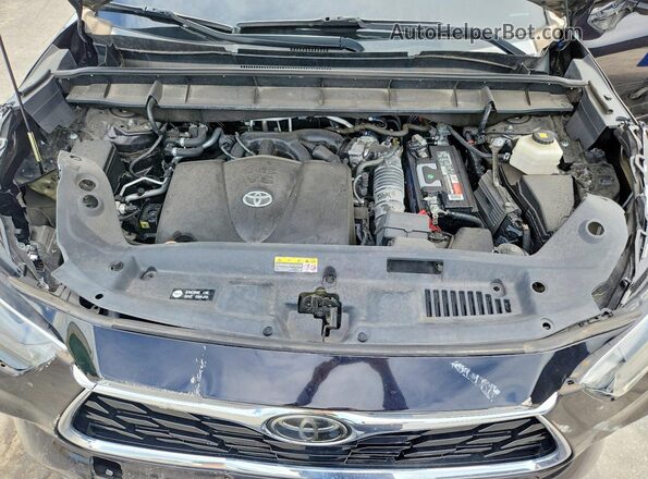 5TDYZRAHXLS000557 2020 TOYOTA HIGHLANDER Black Vista del compartimento del motor