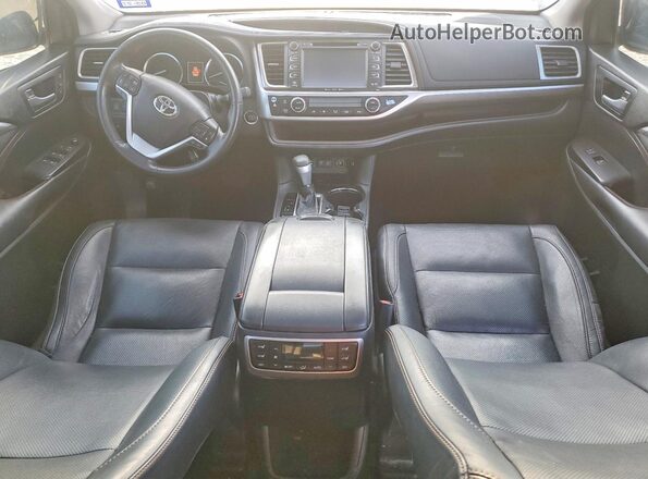 5TDYZRFH2JS234875 2018 TOYOTA HIGHLANDER Blue Widok deski rozdzielczej