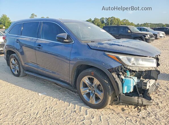 5TDYZRFH2JS234875 2018 TOYOTA HIGHLANDER Blue Przód prawy