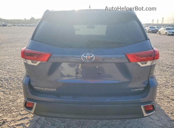5TDYZRFH2JS234875 2018 TOYOTA HIGHLANDER Blue Widok z tyłu