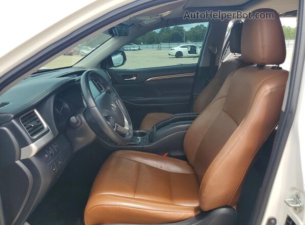 5TDYZRFH2KS323699 2019 TOYOTA HIGHLANDER White Vista interior delantera