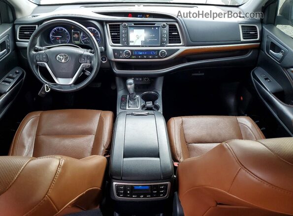 5TDYZRFH8JS276855 2018 TOYOTA HIGHLANDER Black წინა პანელის ხედი