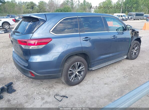 5TDZARFH2JS035773 2018 TOYOTA HIGHLANDER Blue Rear right