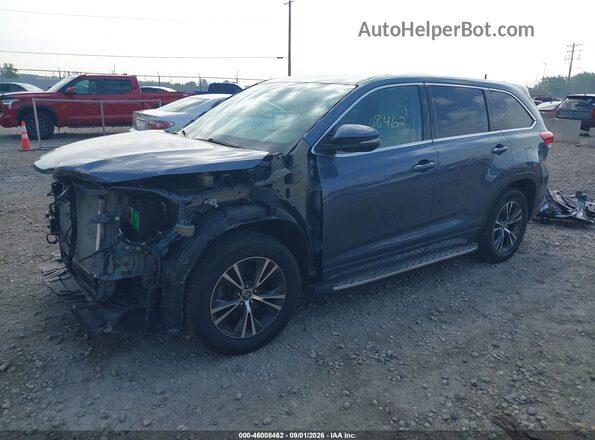 5TDZARFH2JS035773 2018 TOYOTA HIGHLANDER Blue Front left