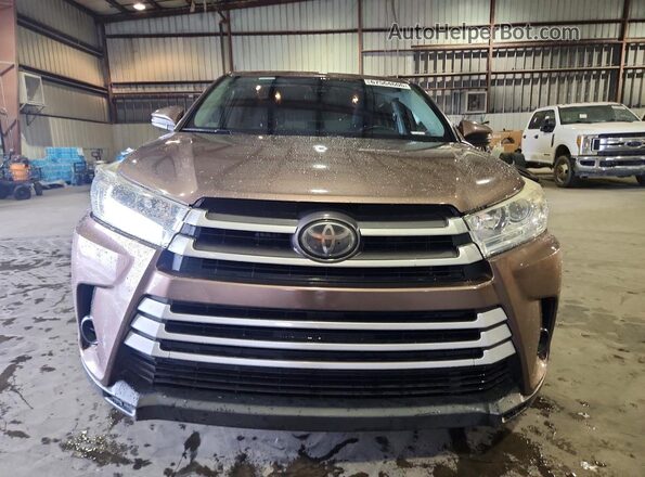 5TDZARFH8JS037852 2018 TOYOTA HIGHLANDER Tan Front view