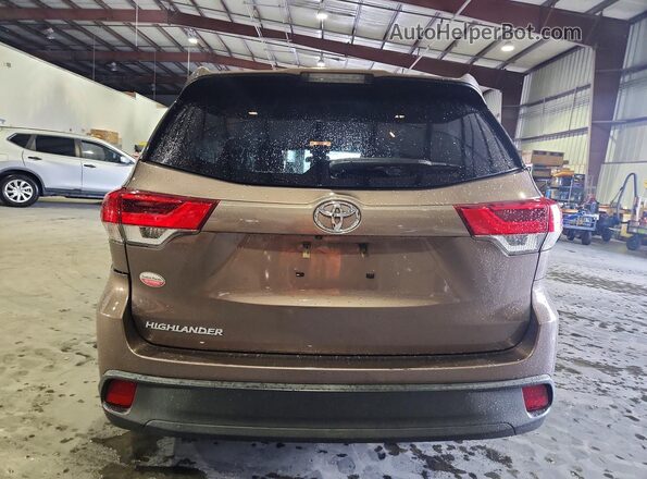 5TDZARFH8JS037852 2018 TOYOTA HIGHLANDER Tan Rear view