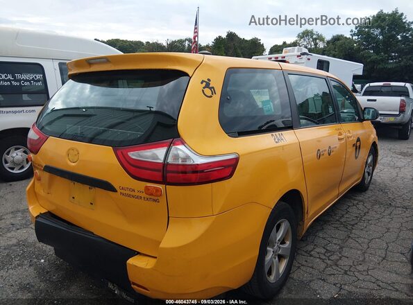 5TDZK3DC8GS695746 2016 TOYOTA SIENNA Yellow Rear right