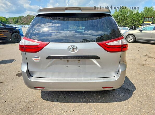 5TDZK3DC8GS695780 2016 TOYOTA SIENNA Silver Rear view