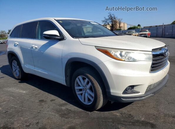5TDZKRFH2GS176848 2016 TOYOTA HIGHLANDER White Передня права чверть