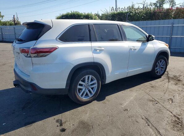 5TDZKRFH2GS176848 2016 TOYOTA HIGHLANDER White Задня права чверть