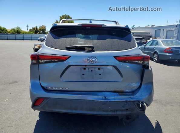 5TDZZRAH6LS009633 2020 TOYOTA HIGHLANDER Silver Вид ззаду