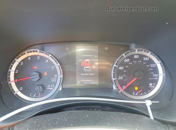 5TDZZRAH6LS009633 2020 TOYOTA HIGHLANDER Silver Вид щитка приладів