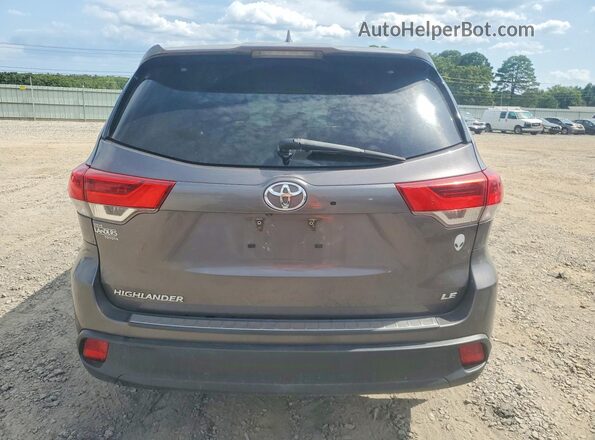 5TDZZRFH0JS247001 2018 TOYOTA HIGHLANDER Gray Հետևի տեսք