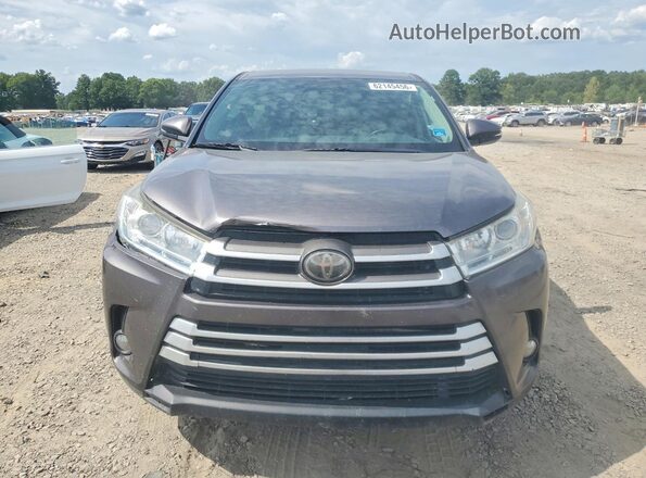 5TDZZRFH0JS247001 2018 TOYOTA HIGHLANDER Gray Դիմացի տեսք