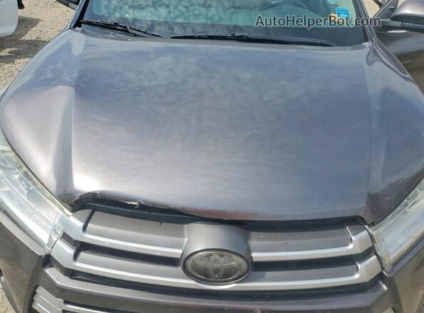5TDZZRFH0JS247001 2018 TOYOTA HIGHLANDER Gray Շարժիչի բաժամունքի տեսք