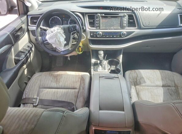 5TDZZRFH0JS247001 2018 TOYOTA HIGHLANDER Gray Առջևի վահանակի տեսք