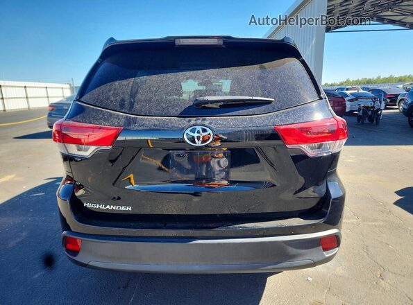 5TDZZRFH2KS349904 2019 TOYOTA HIGHLANDER Black Вид ззаду