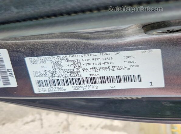 5TFDY5F10MX964165 2021 TOYOTA TUNDRA Black Engine compartment view