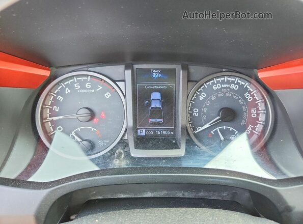 5TFDZ5BN7KX044598 2019 TOYOTA TACOMA White Սարքավորումների վահանակի տեսք
