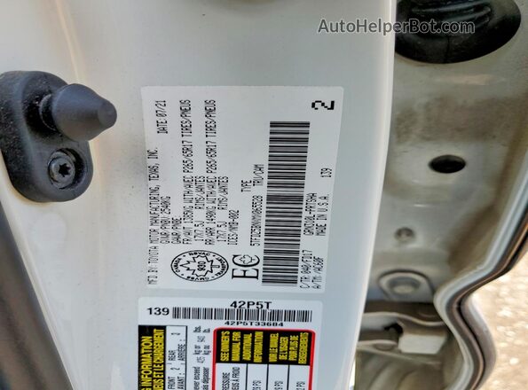 5TFDZ5BNXMX065528 2021 TOYOTA TACOMA Белый Вид подкапотного пространства