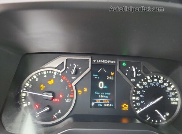 5TFLA5DB9NX002587 2022 TOYOTA TUNDRA Green Vista del cuadro de instrumentos