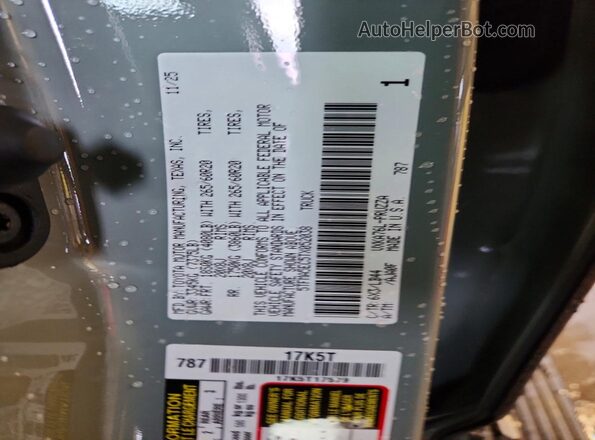 5TFMA5EC5TX052038 2026 TOYOTA TUNDRA Gray ძრავის განყოფილების ხედი