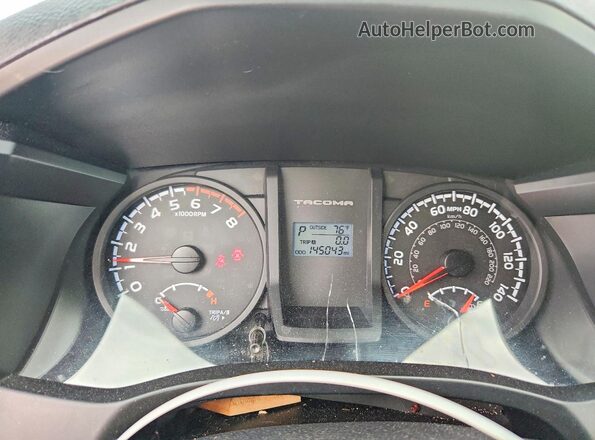 5TFRX5GN3GX062544 2016 TOYOTA TACOMA White Widok zestawu wskaźników