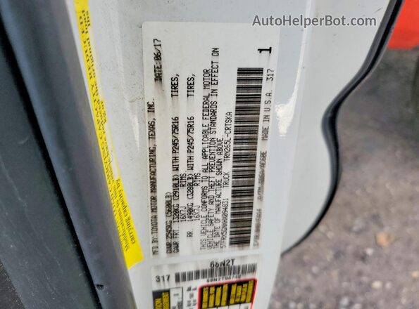 5TFRX5GNXHX094831 2017 TOYOTA TACOMA White Շարժիչի բաժամունքի տեսք