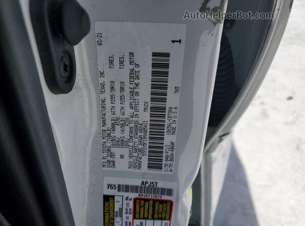 5TFUY5F19MX005413 2021 TOYOTA TUNDRA White Vista del compartimento del motor